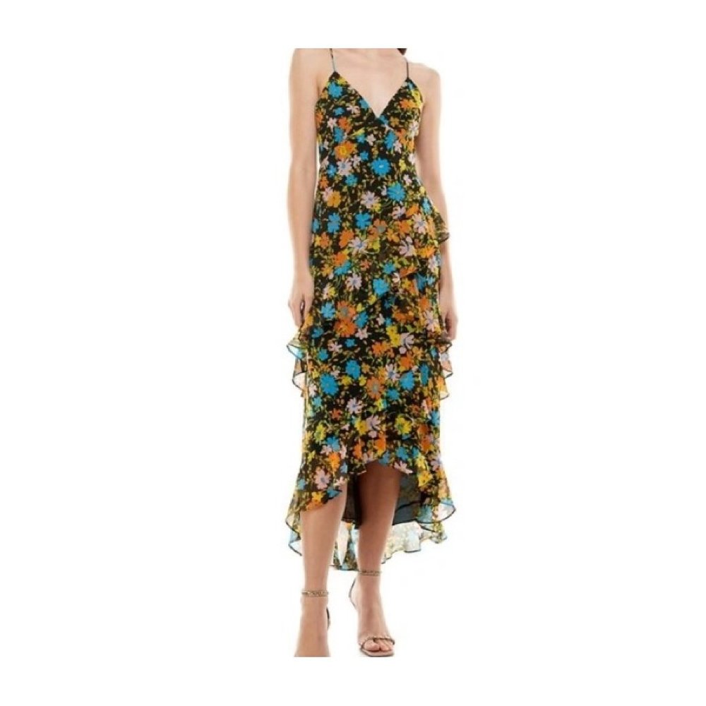 WAYF Carmen Tiered Strappy Floral Dress